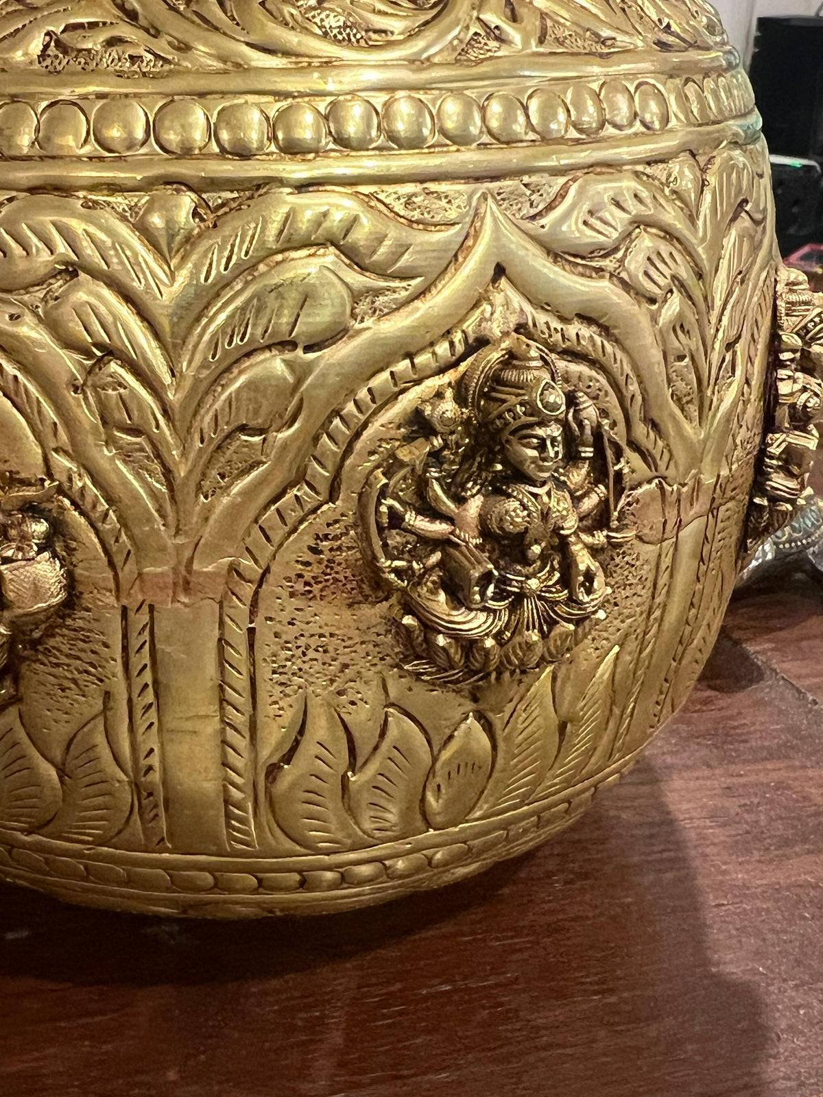 Brass Round Asth Laxmi Pot