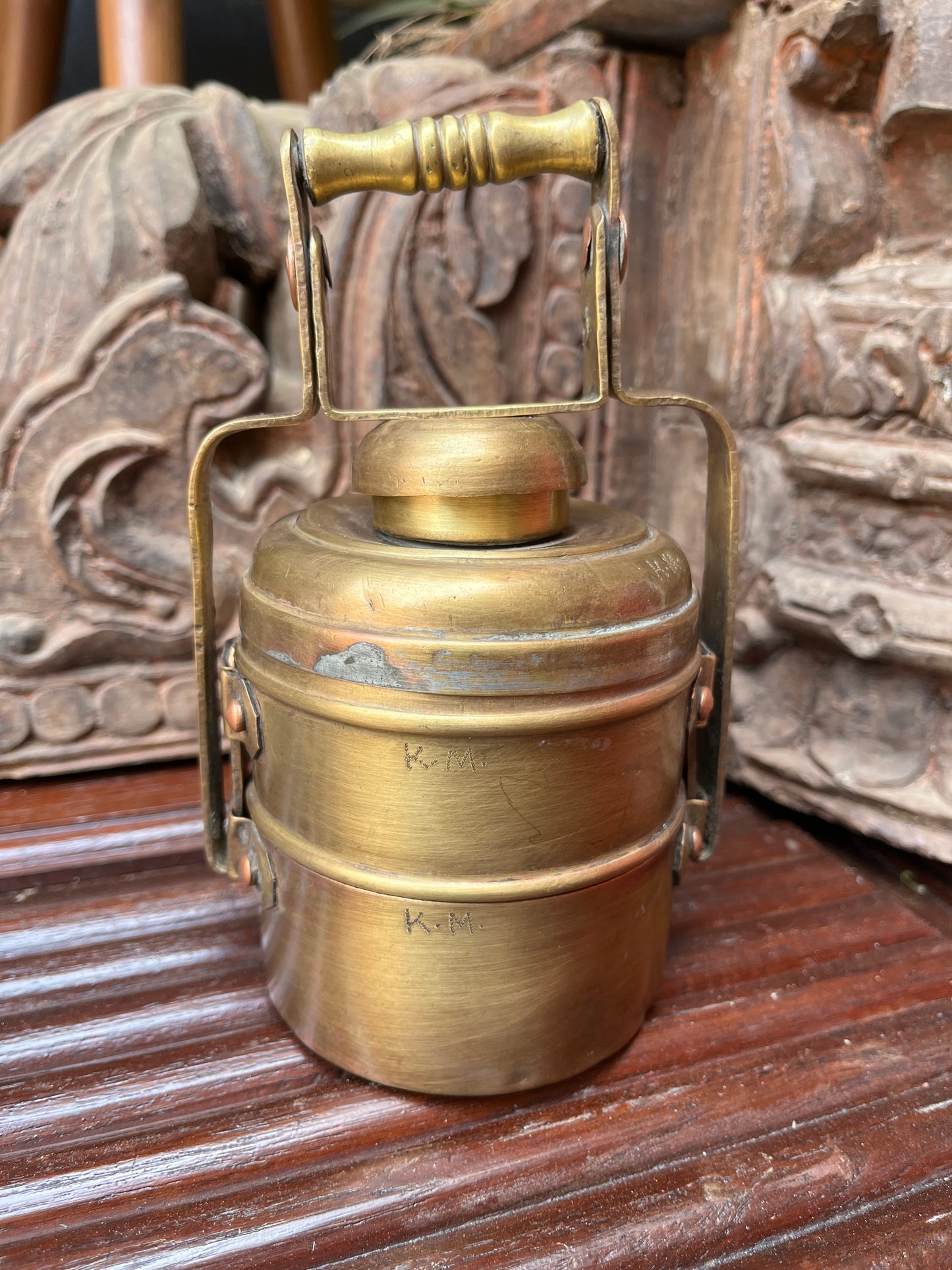 Brass Old Small Tiffin Lunch Box