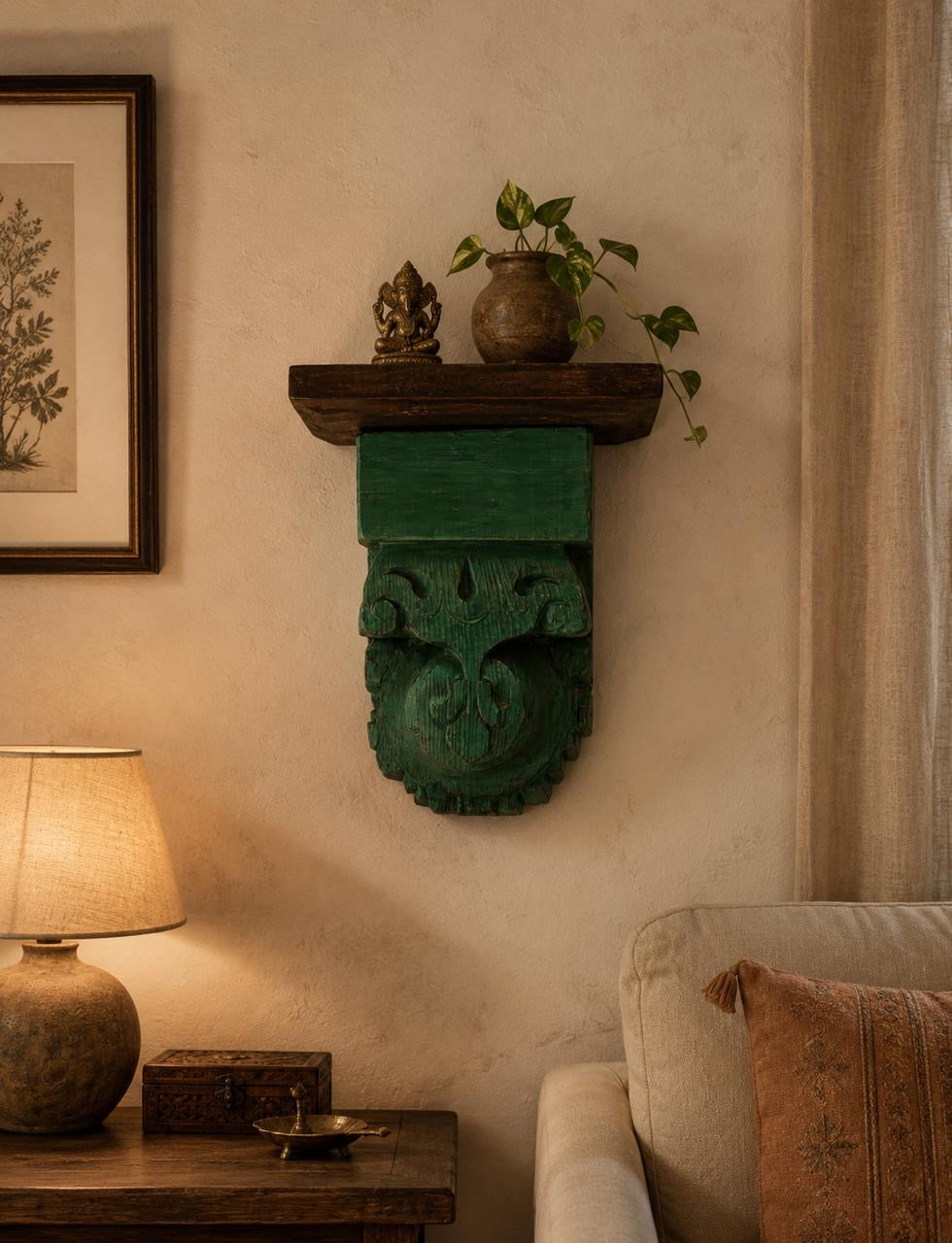 Green Wall Bracket Shelf
