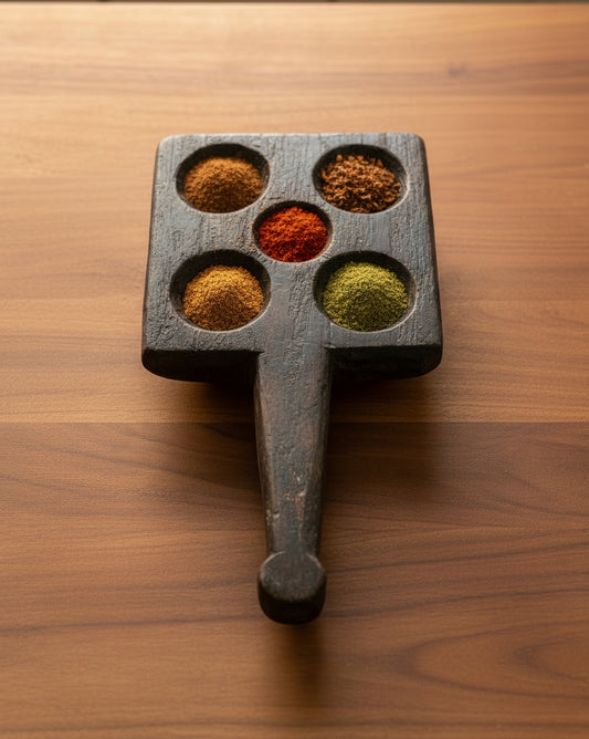 Vintage Wood Spice Plate