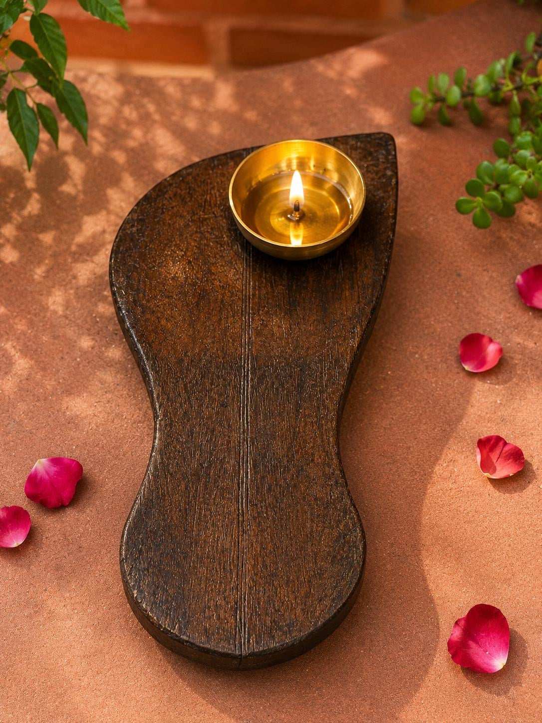 Wooden Diya Holder