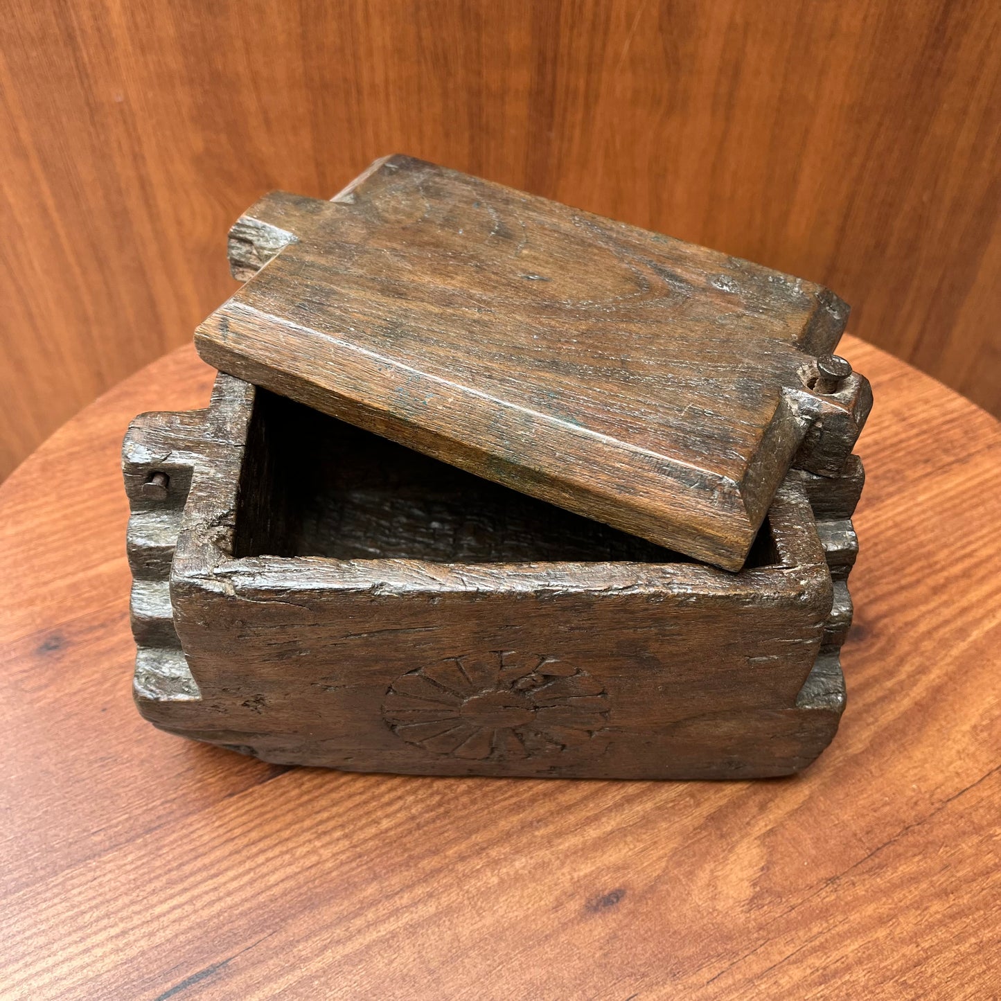 Vintage Wooden Sliding Box