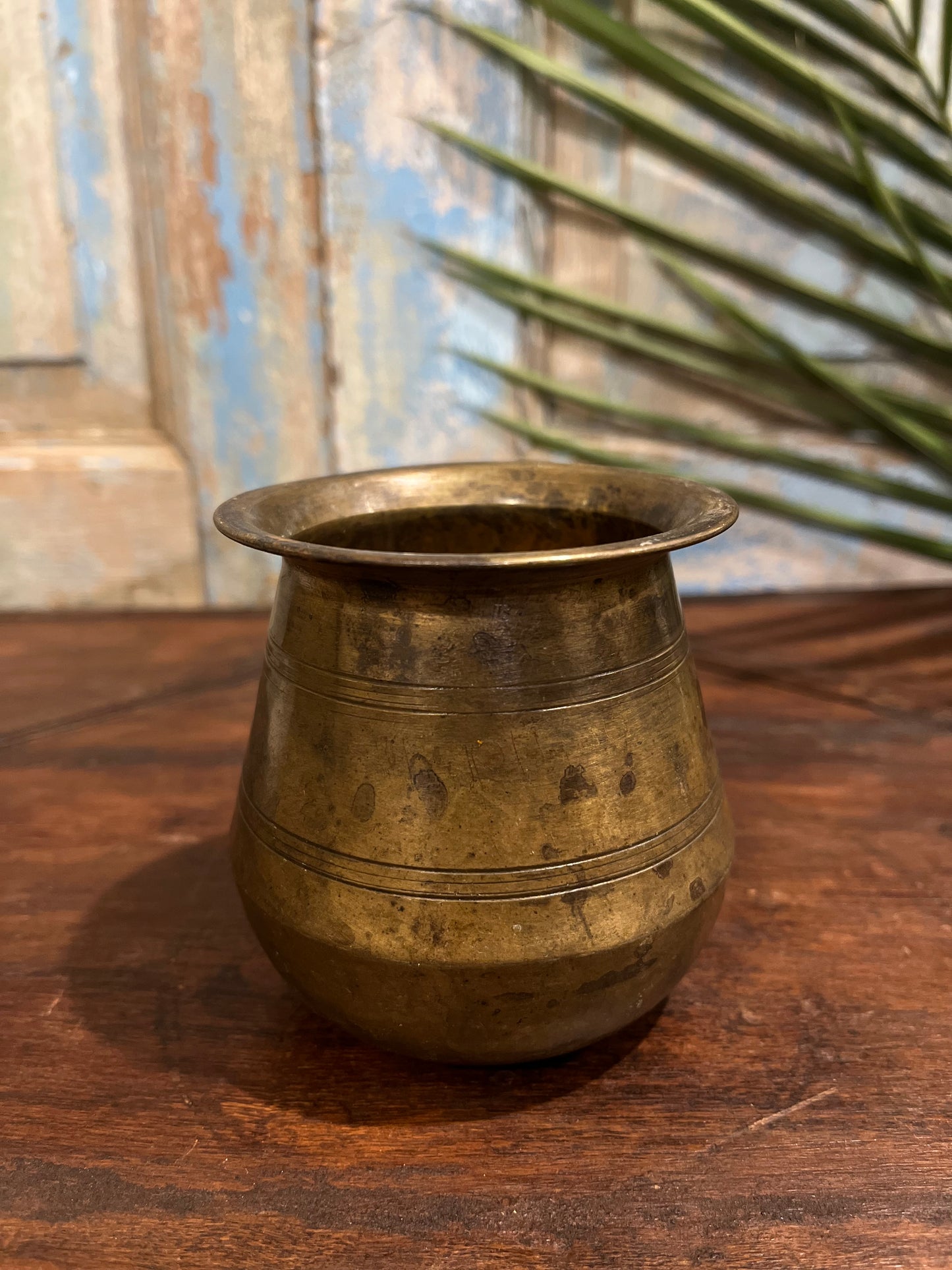 Vintage Brass Flower Pot