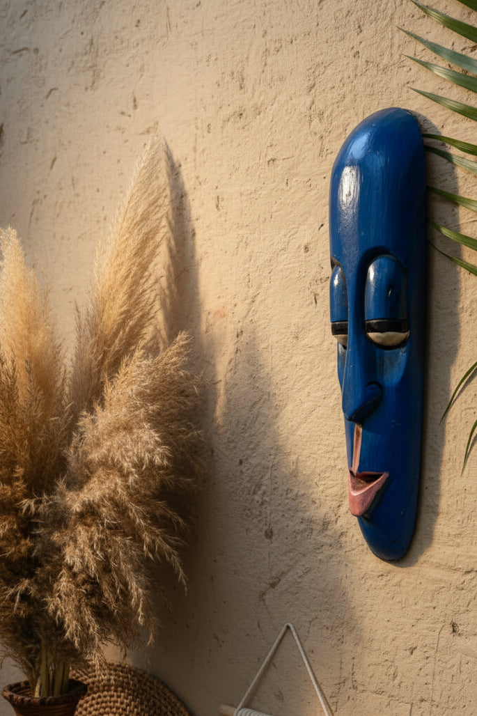 Long Blue Mask Decorative