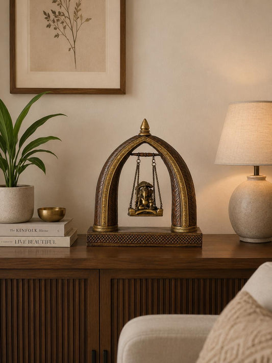 Wooden Swing Ganesha ￼