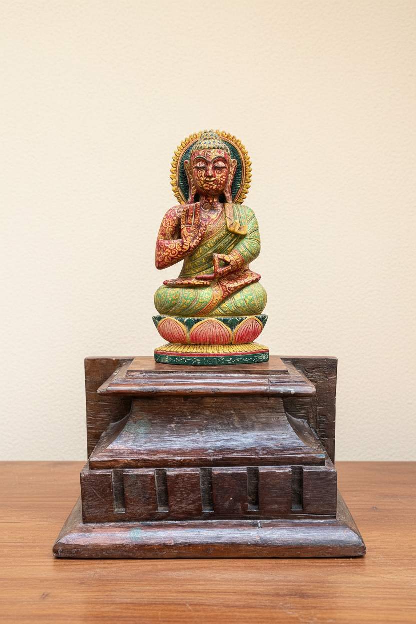 Old Decorative Carved Base