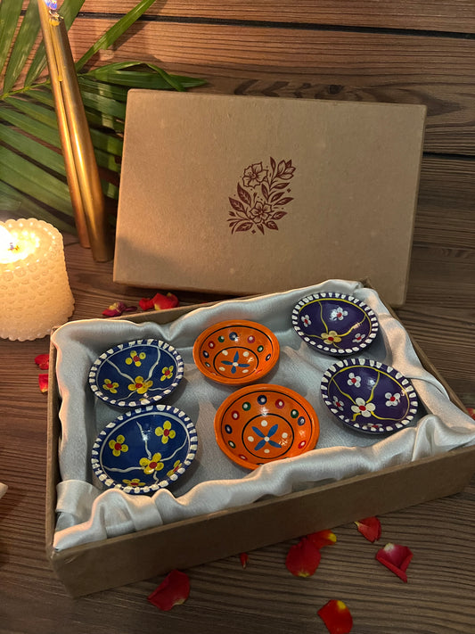 Colour Diya Set of Six