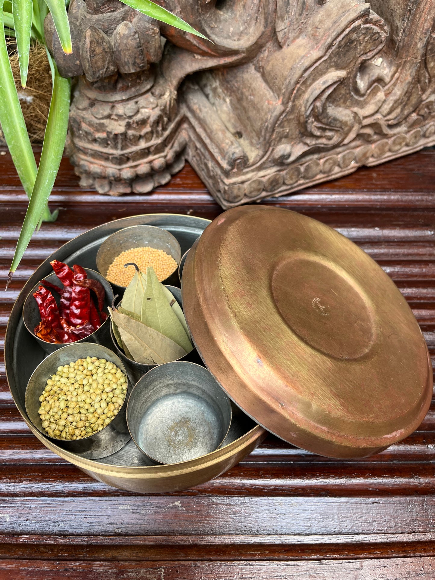 Vintage Brass Masala/Spice  Box