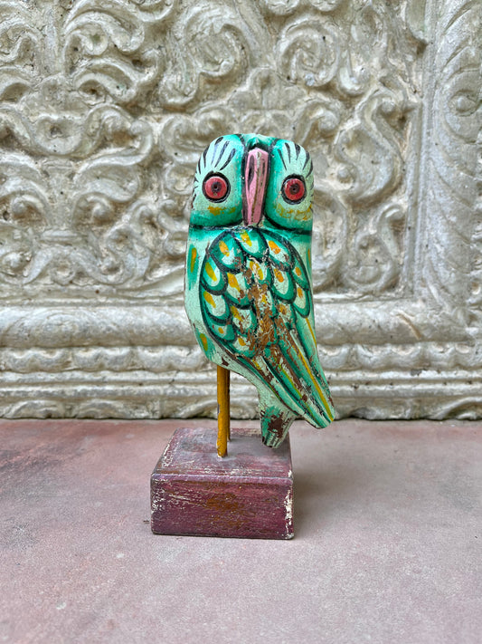 Wood Hand Painted Owl