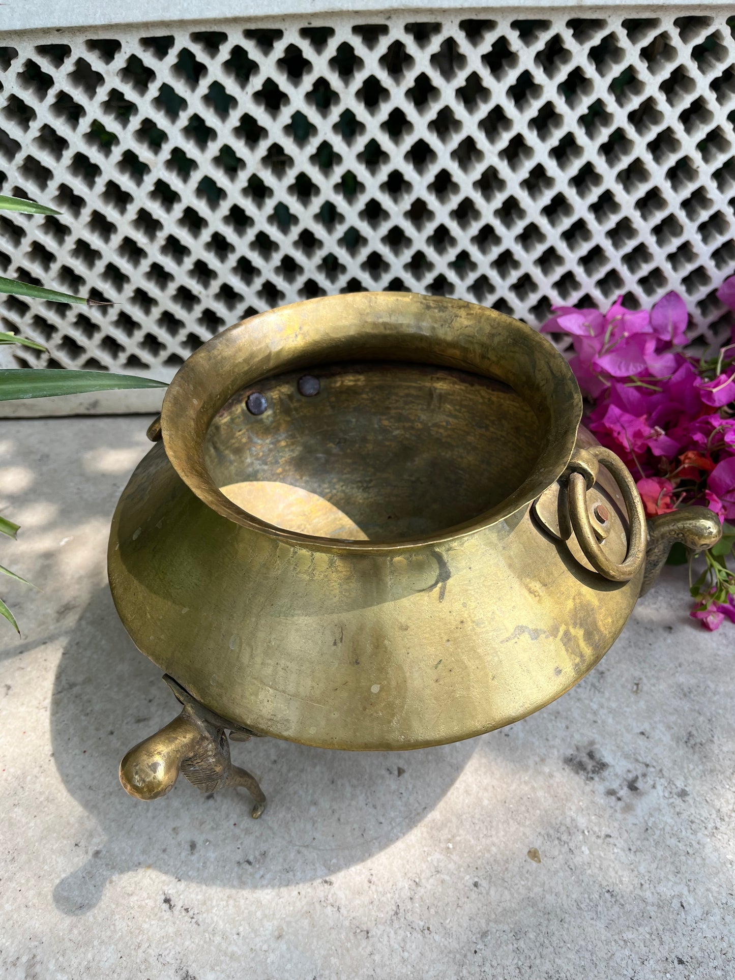Brass Planter Pecock Stand
