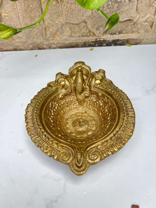 Decorative Brass Ganesha Deepak