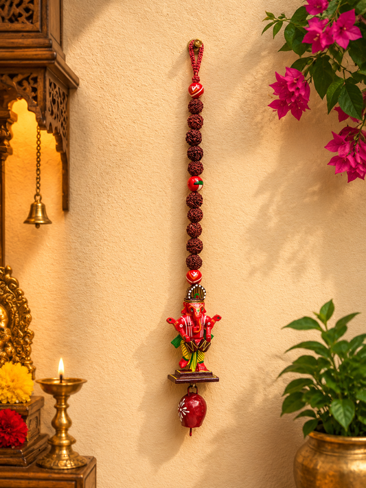 Printed Ganesha Rudraksh Hanging ￼￼