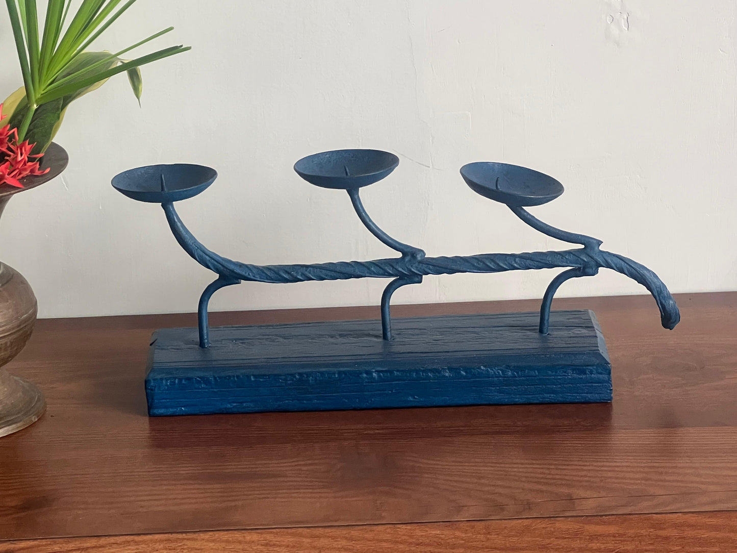 Blue Candle Holder