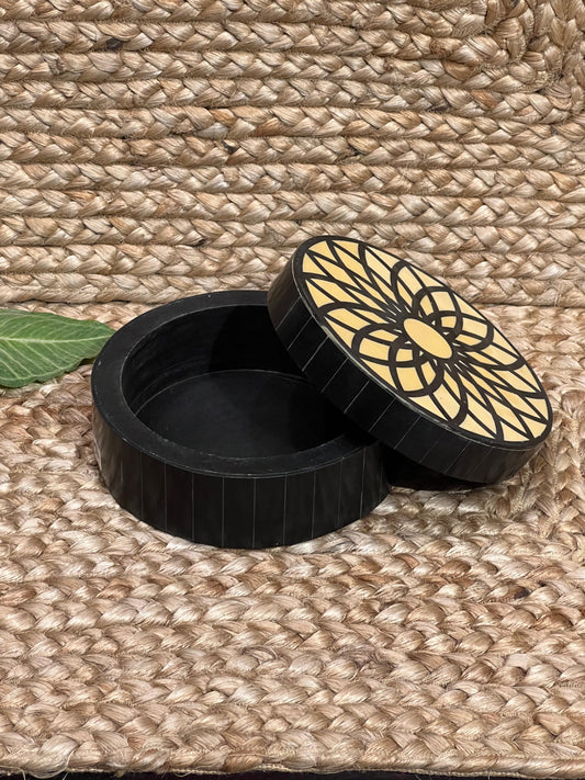 Round Bone Jewellery Box