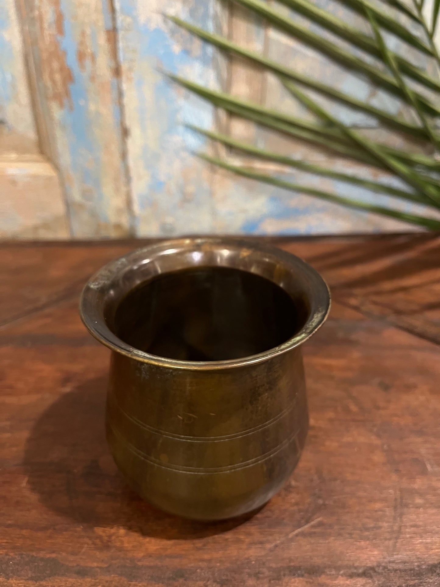 Old Brass Flower Pot