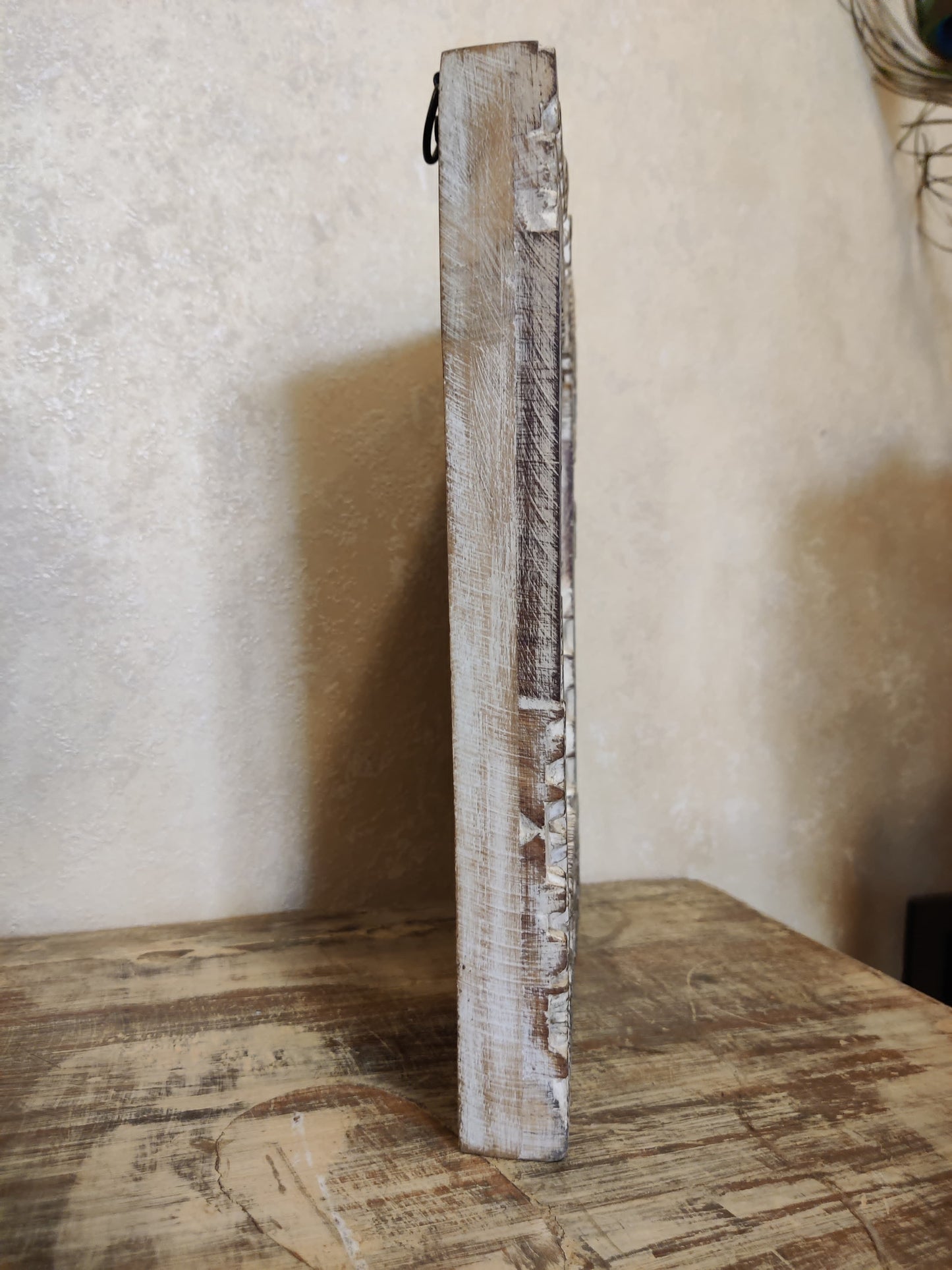 Wood Blockprint Mirror