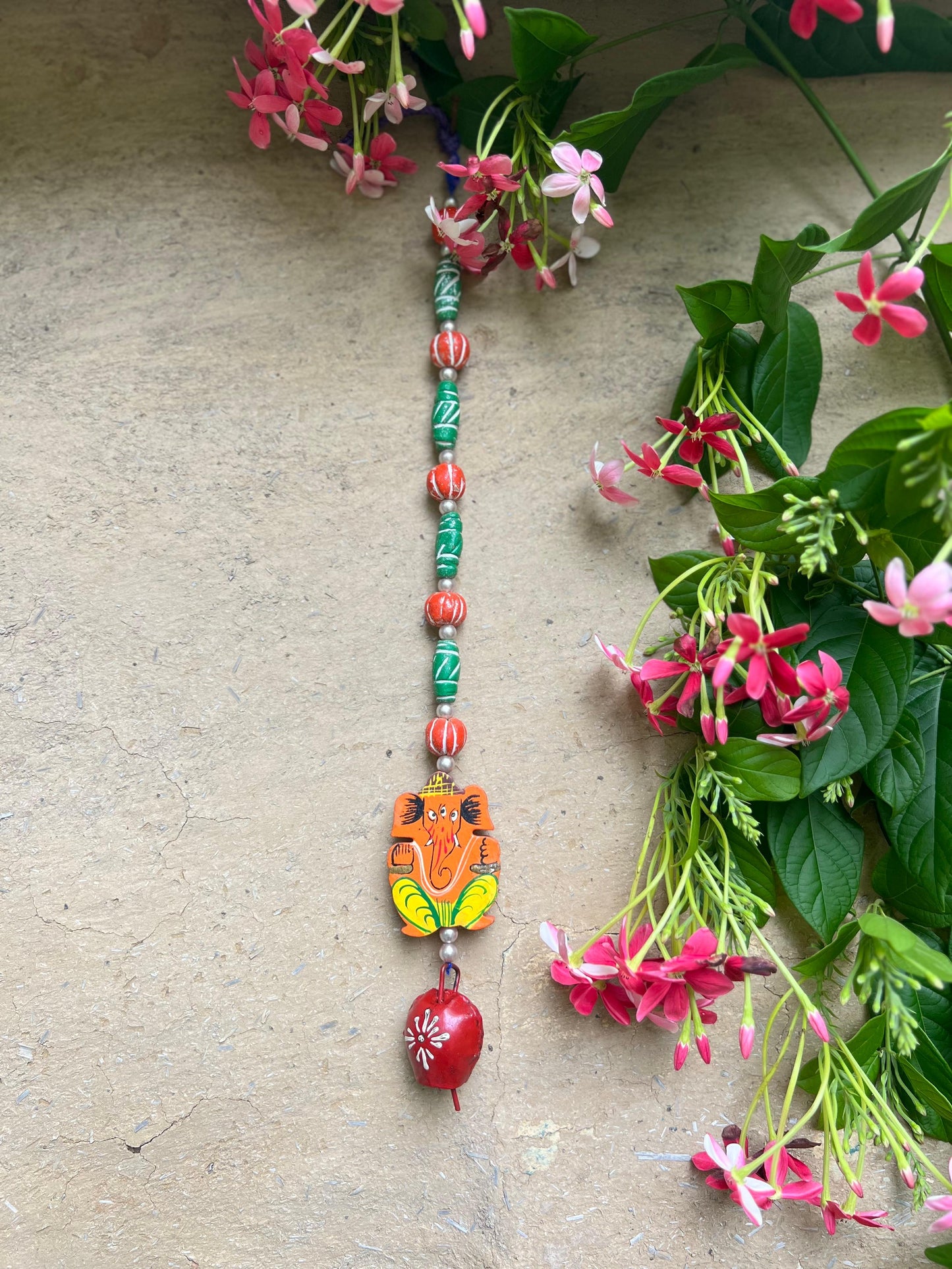 Ganesha Clay Hanging Bell