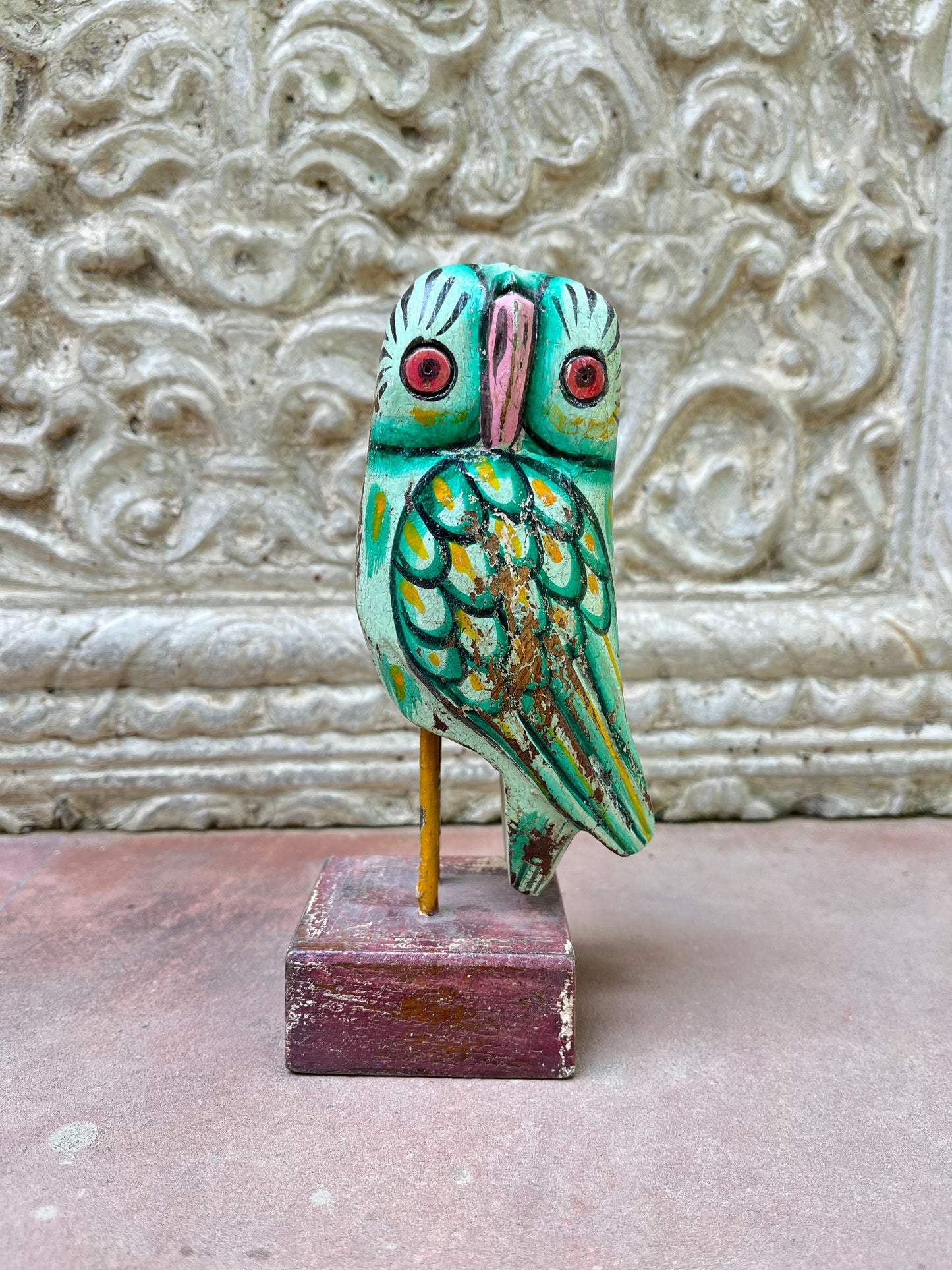 Wood Hand Painted Owl