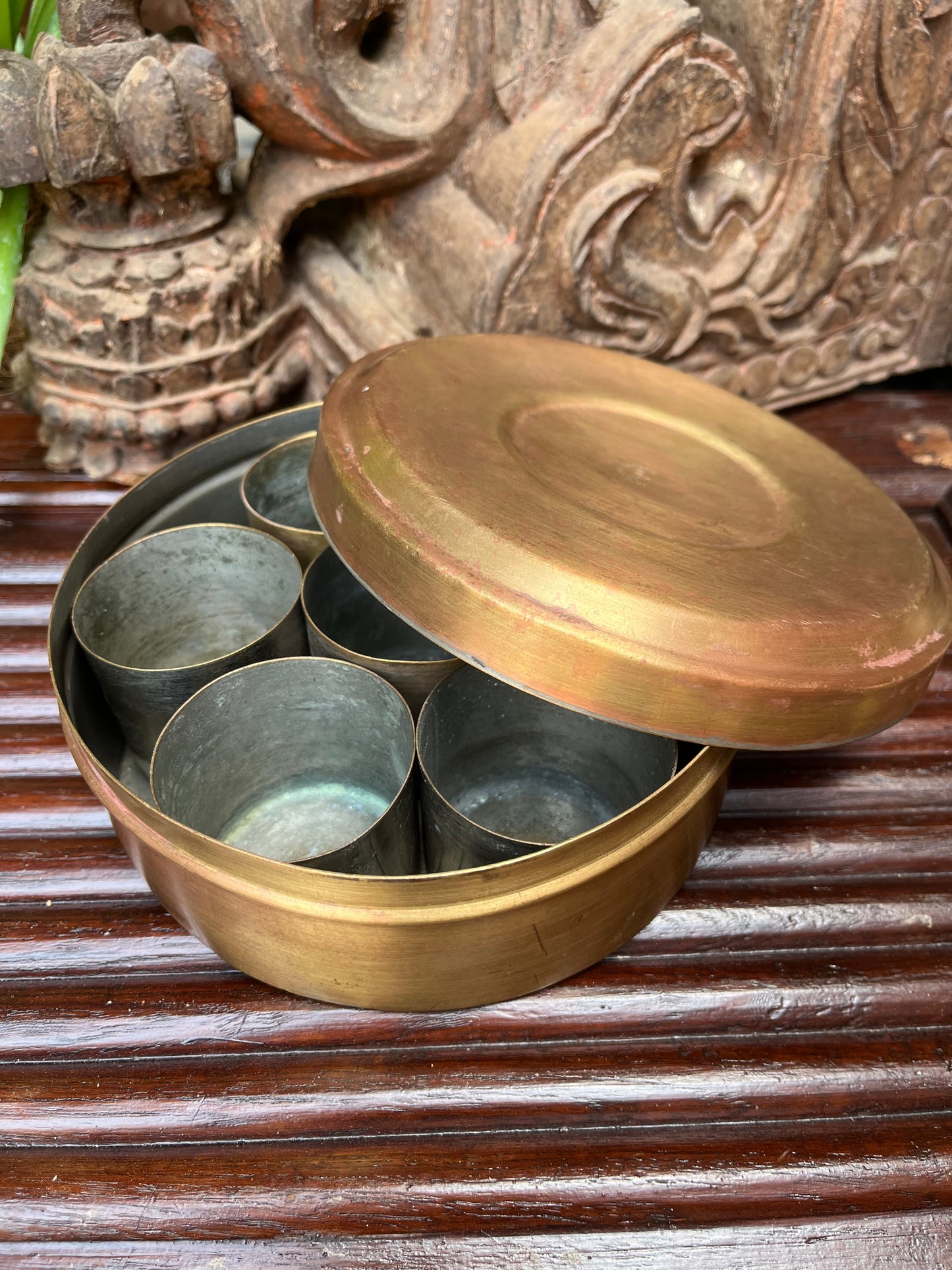 Vintage Brass Masala/Spice  Box