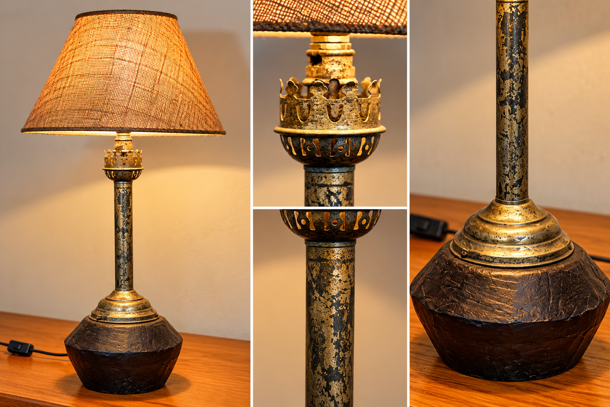 Vintage Candle Stand Lamp