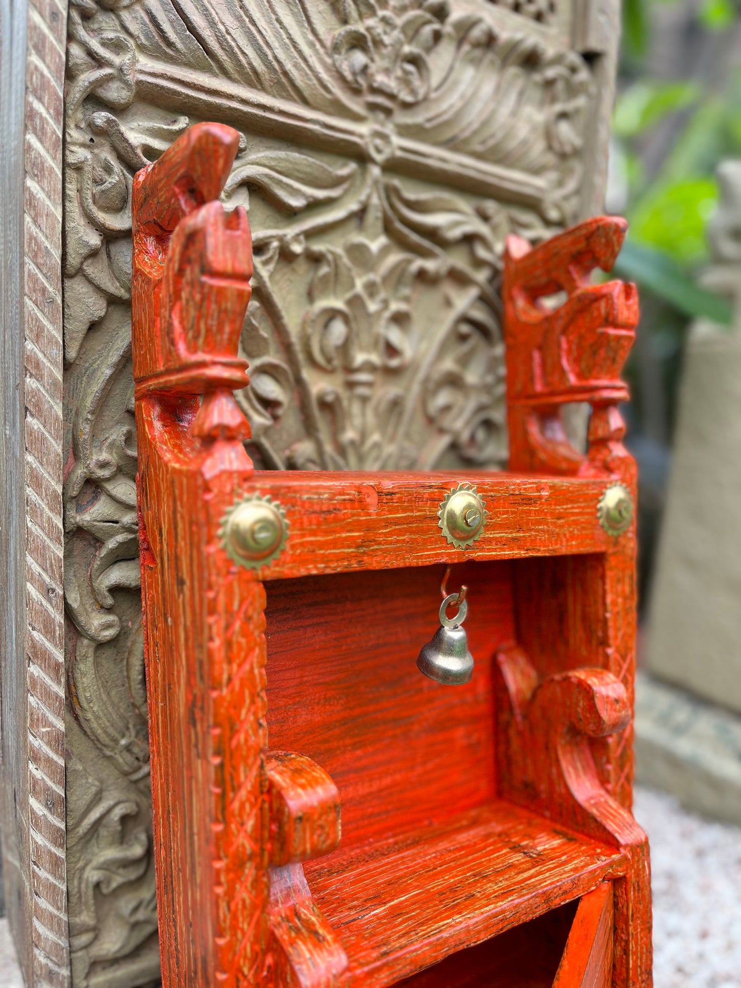 Wooden Coloured Shelf / Temple