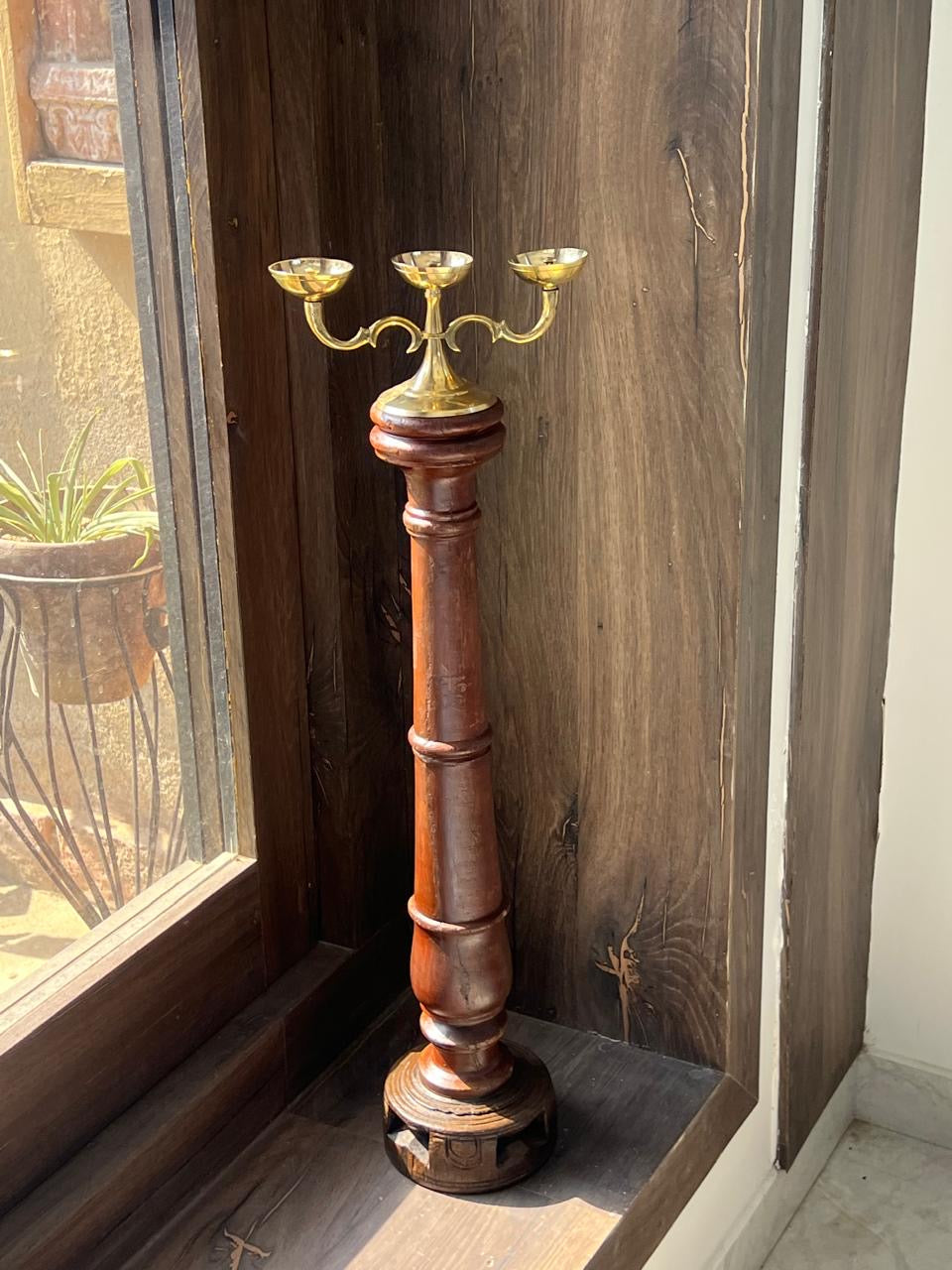 Vintage Brass Diya Stand
