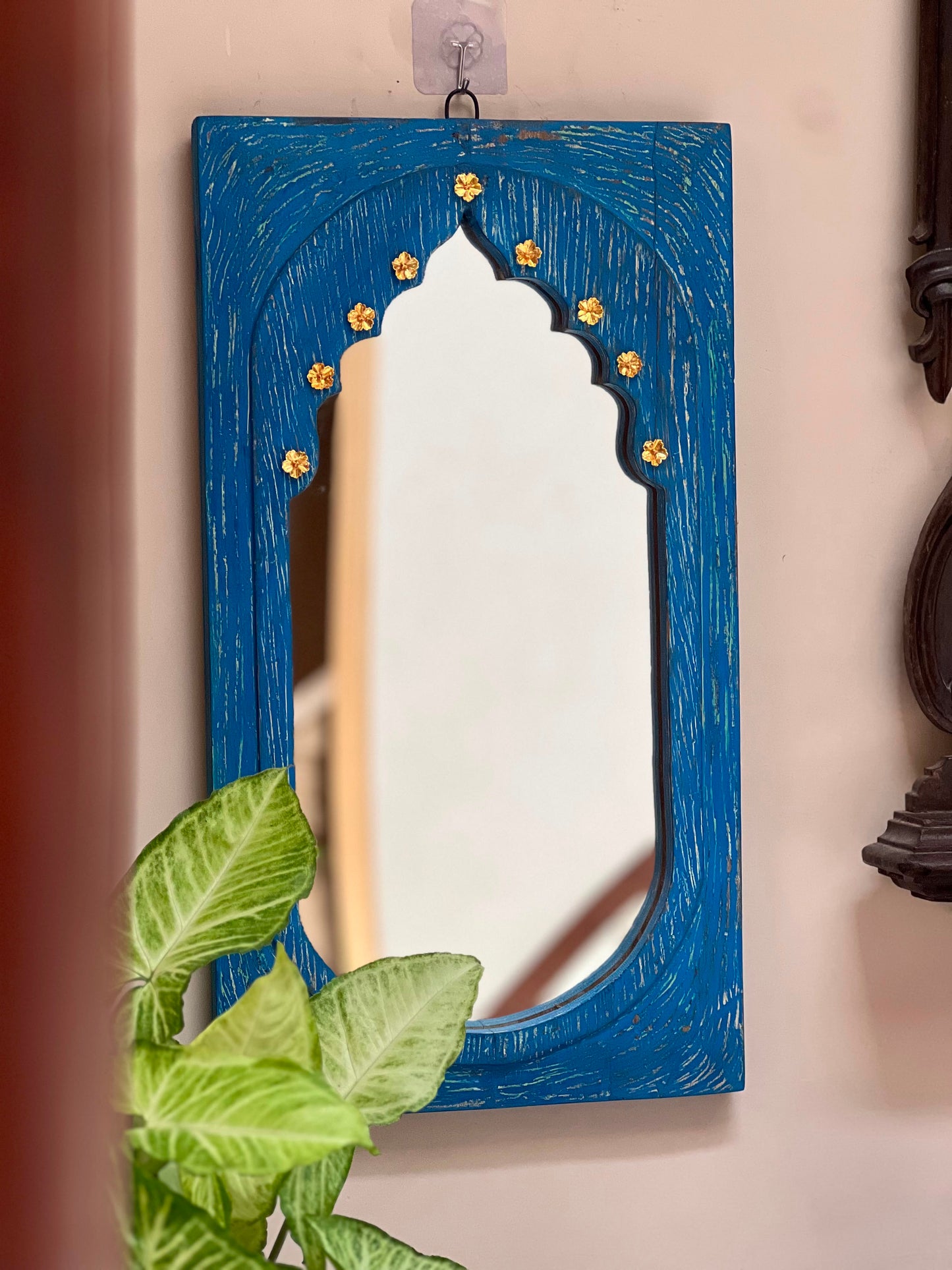 Wall Blue Colour Mirror