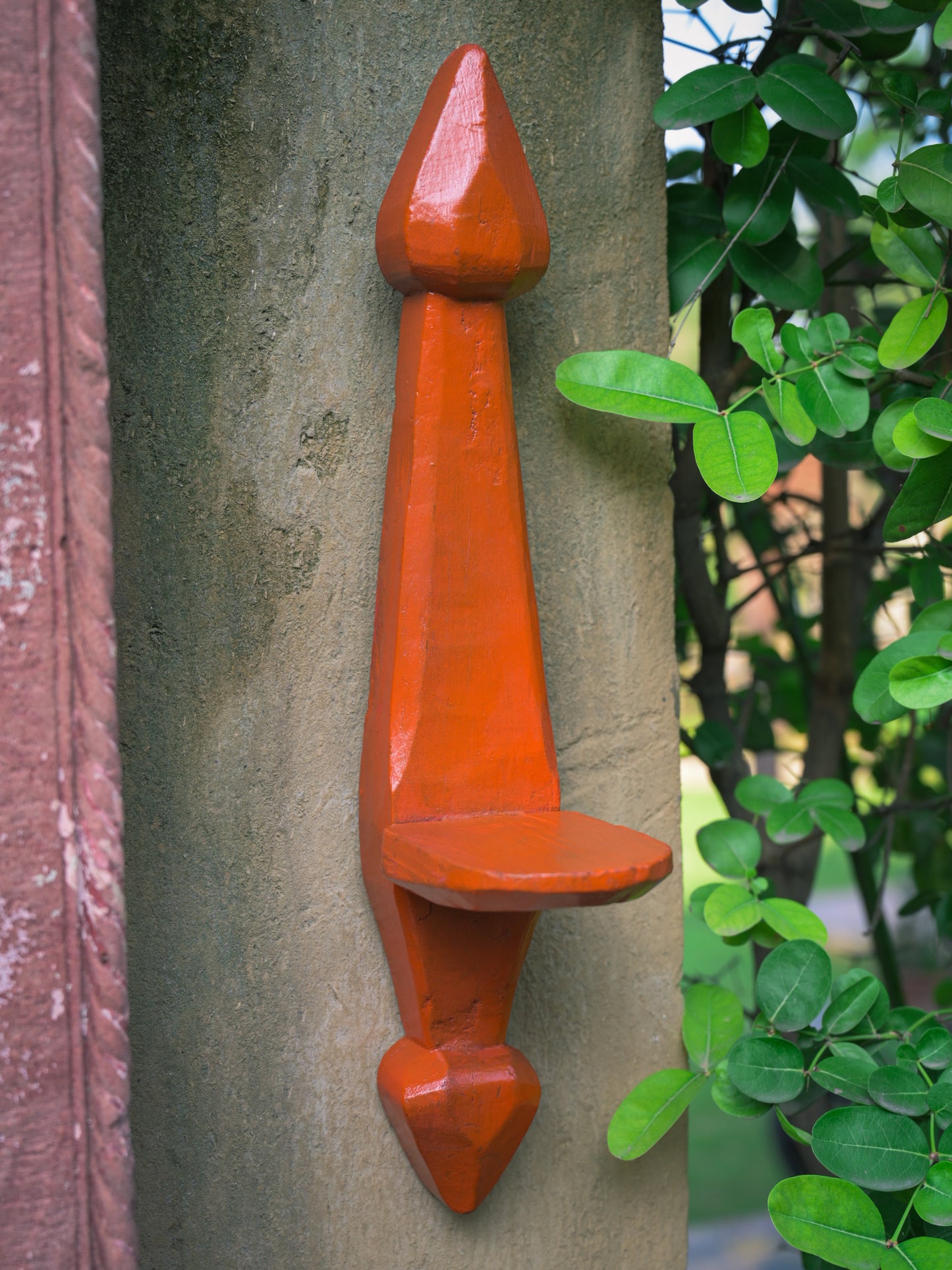 Wood Wall candle Stand