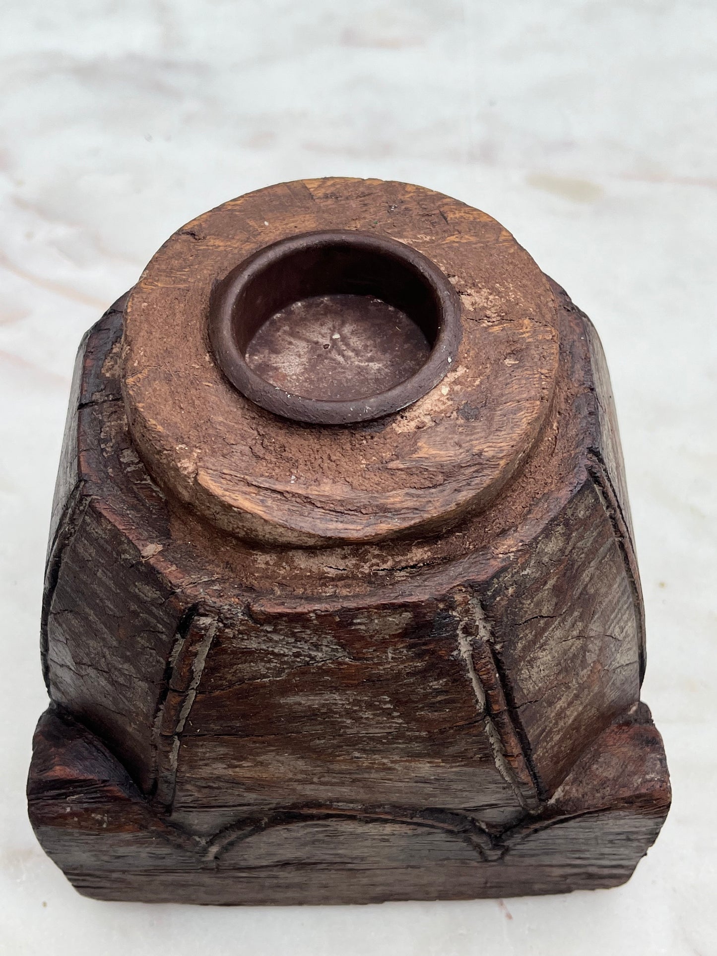 Wood Old Candle Holder