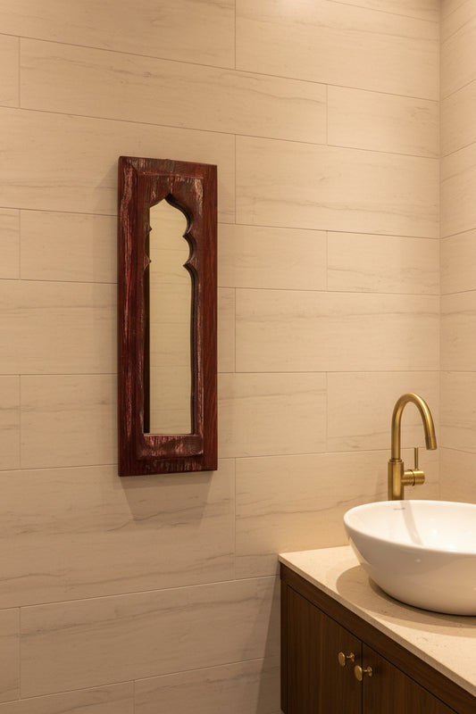 Wood Arch Mirror