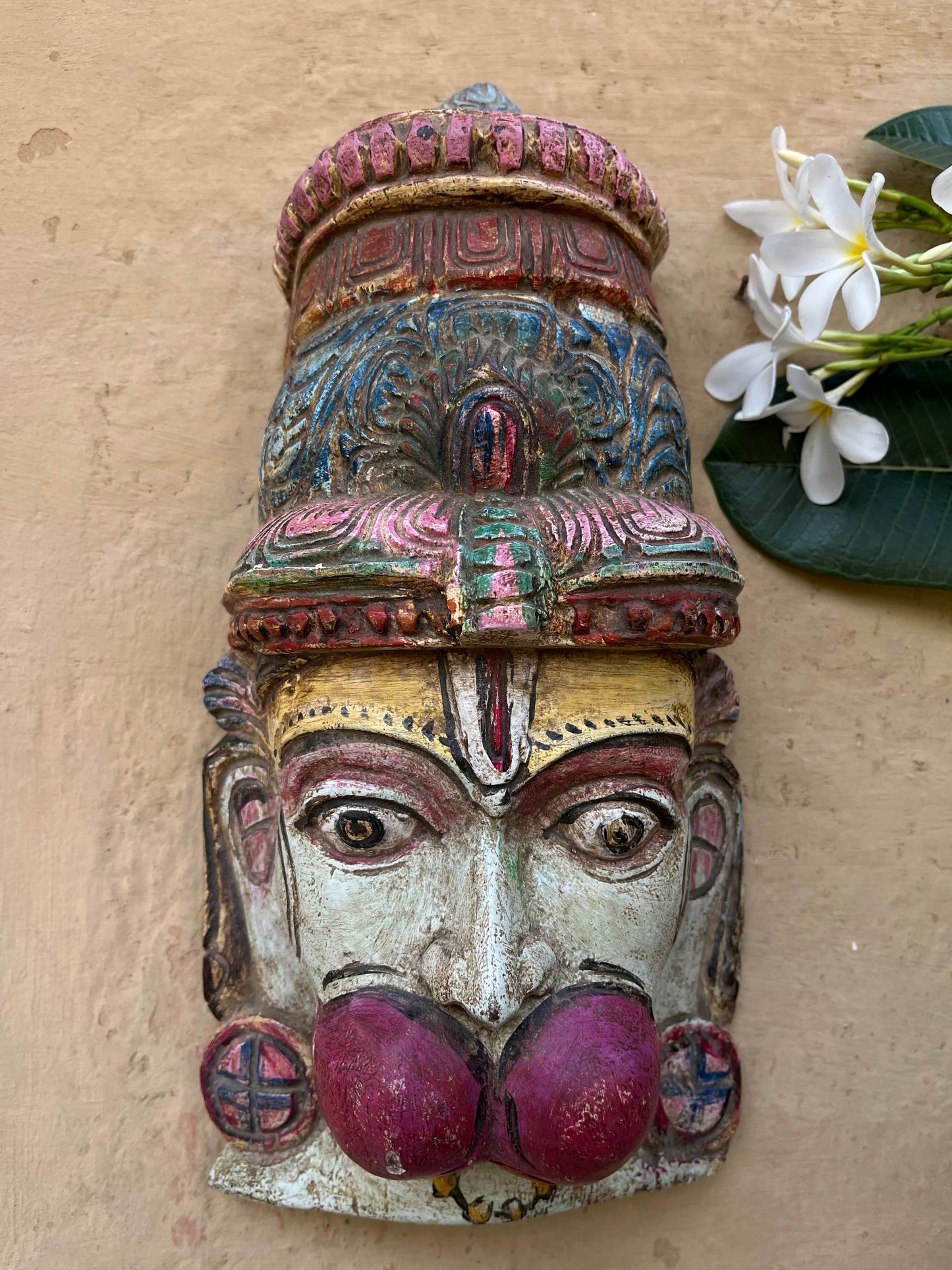 Hand Painted Hanuman Mask