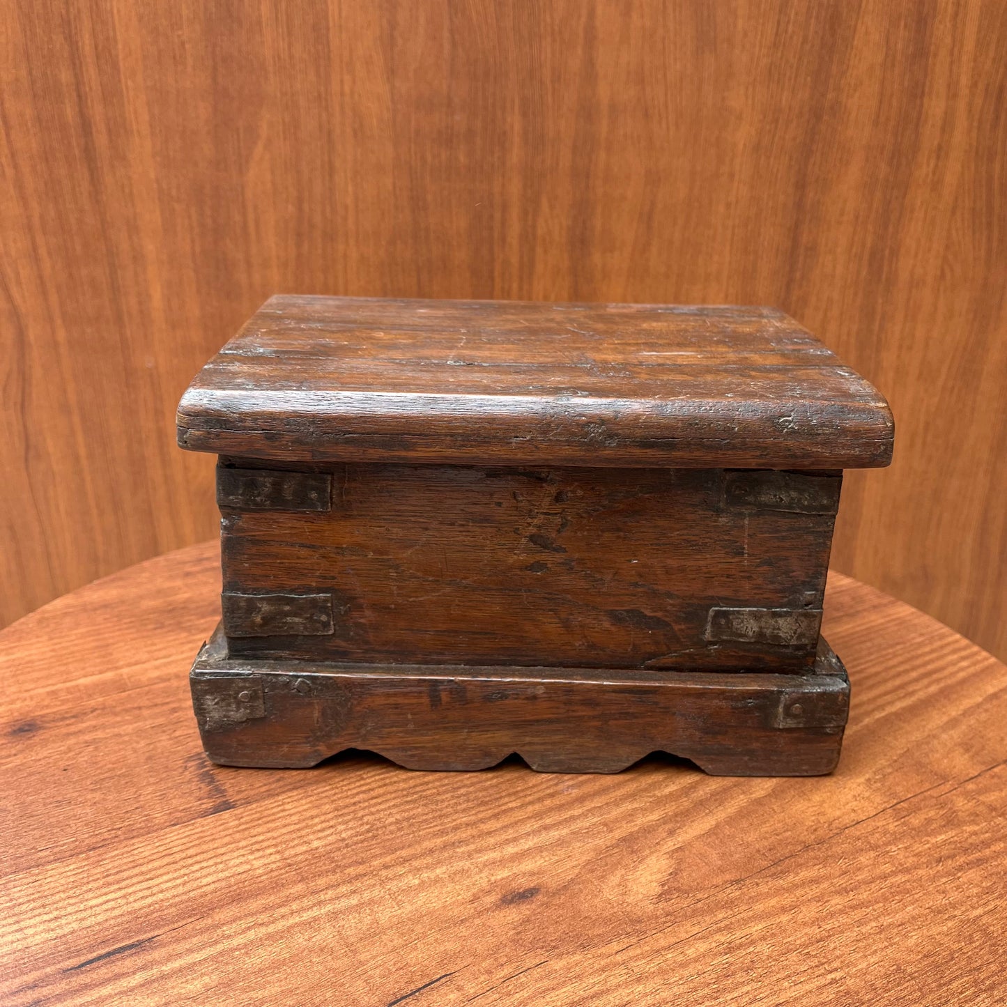 Vintage Wooden Teak Cash Box