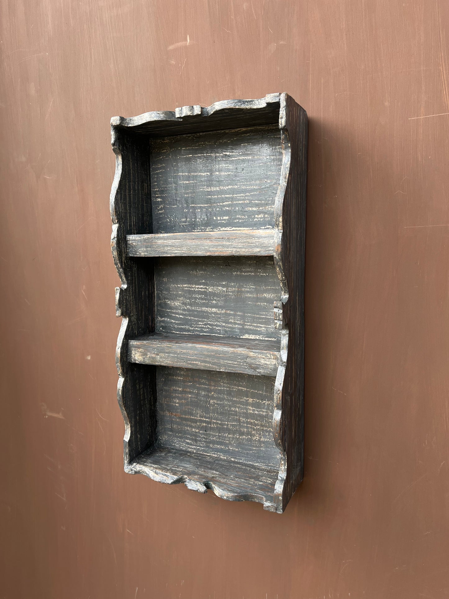 Wooden grey Wall Shelf