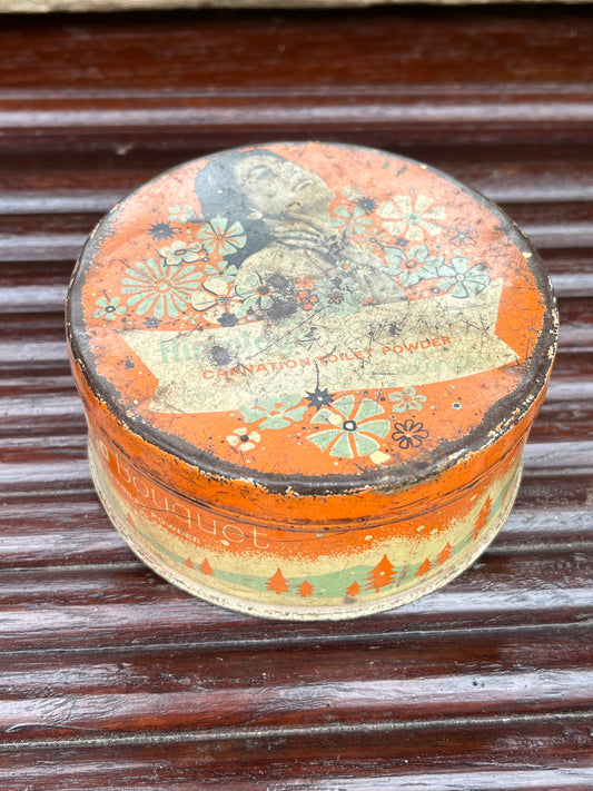Iron Old Round Painted Box