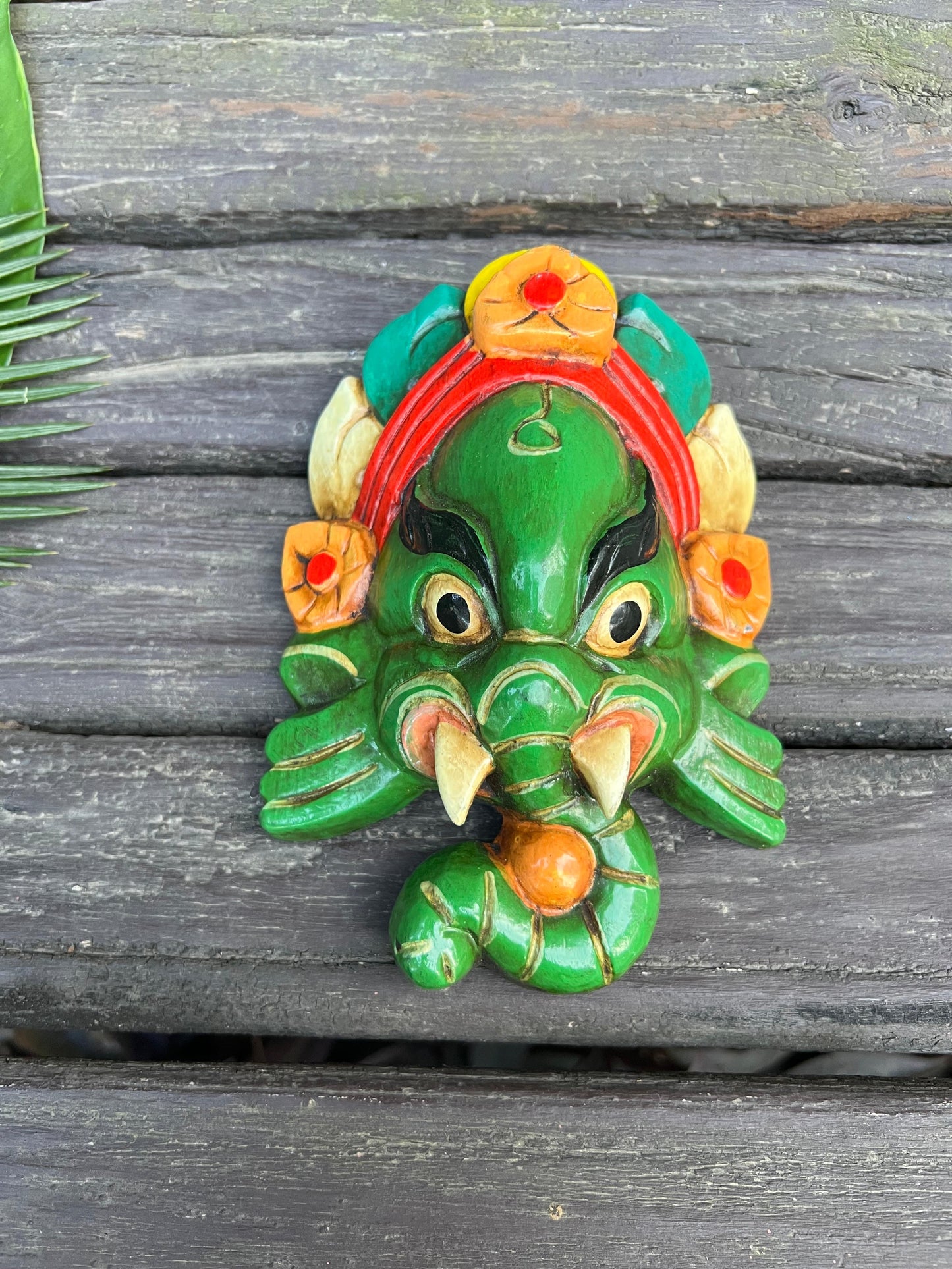 Green Ganesha Mask
