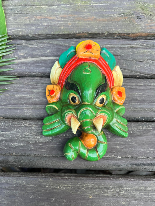 Green Ganesha Mask