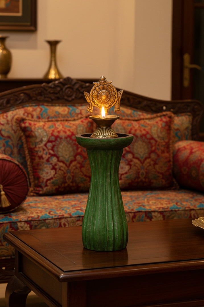 Wooden Diya Stand