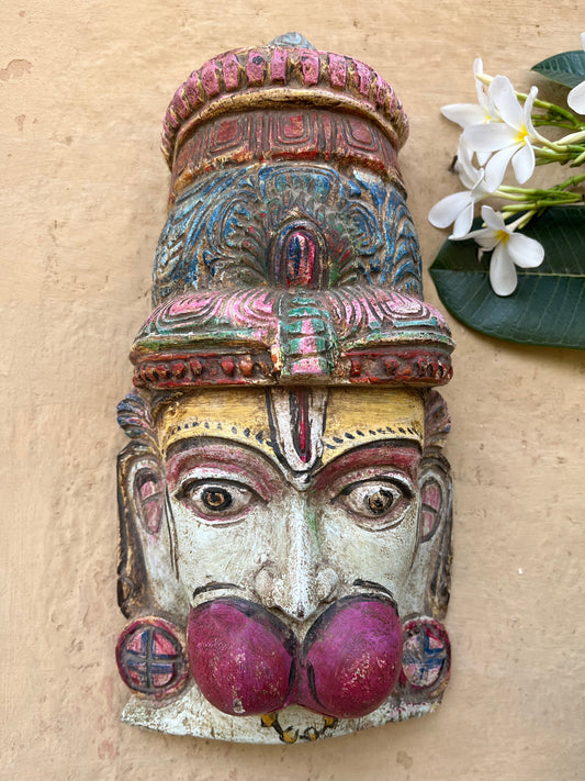 Hand Painted Hanuman Mask