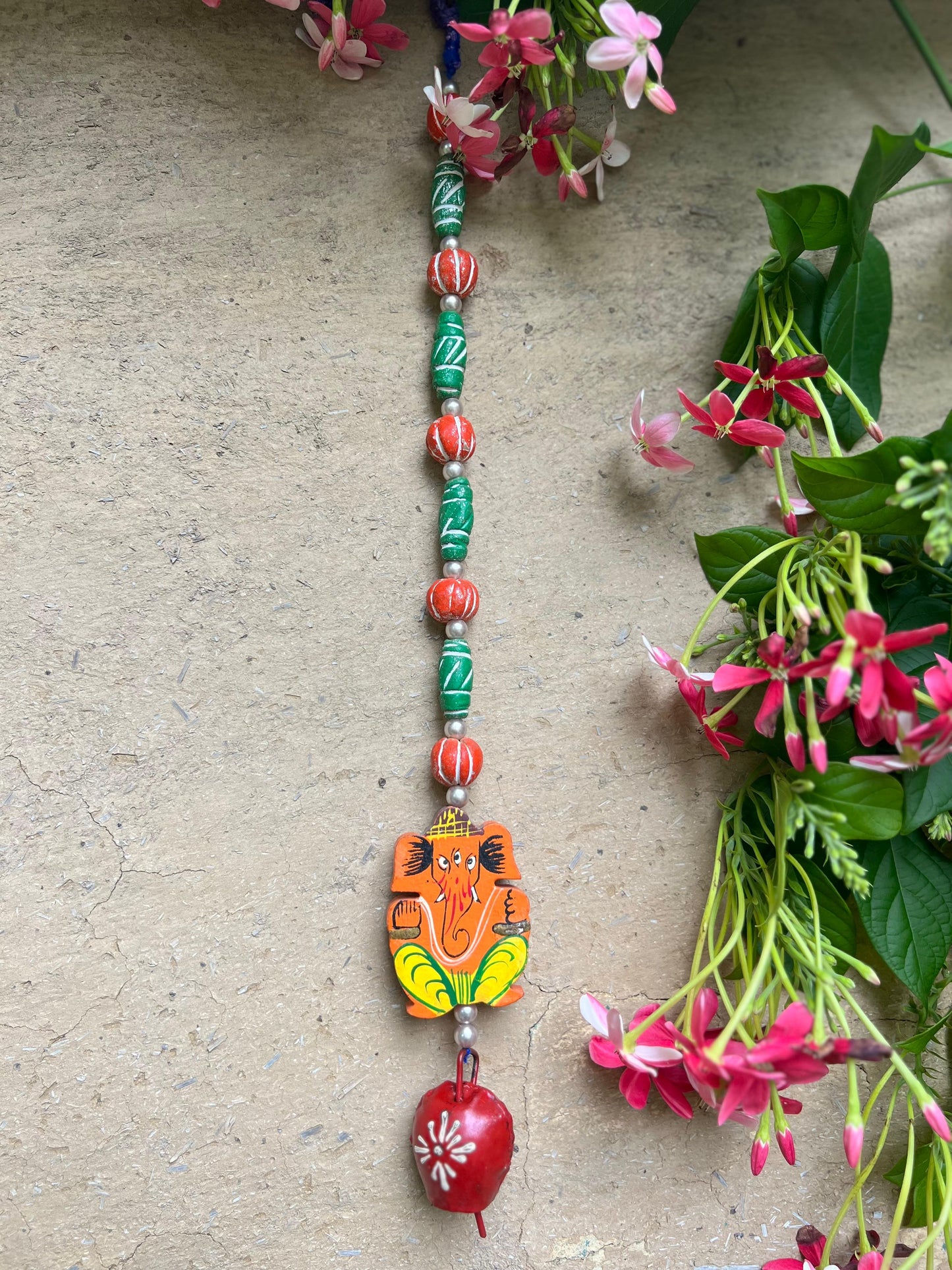 Ganesha Clay Hanging Bell