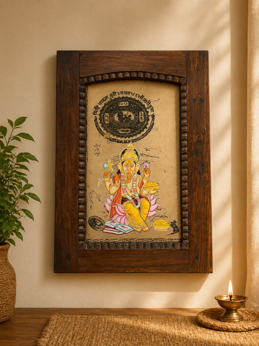 Old Frame Ganesh Painting