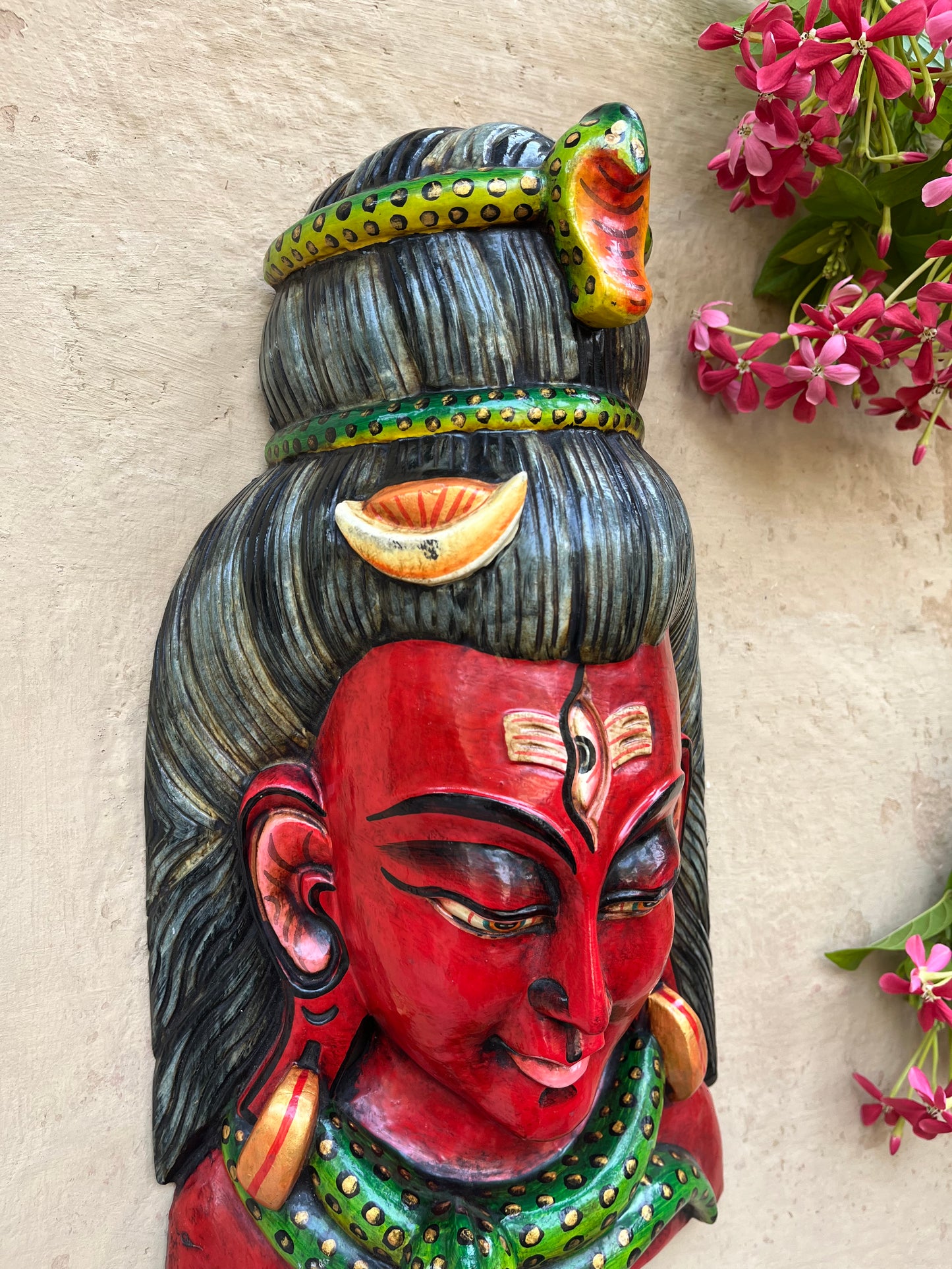Wood Divine Shiva Mask