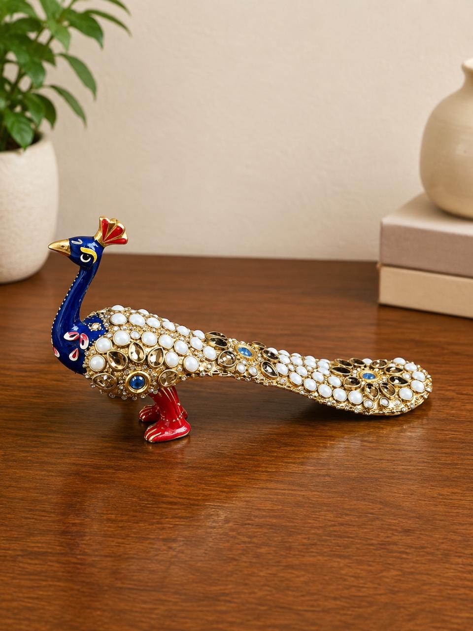 Metal Painted peacock