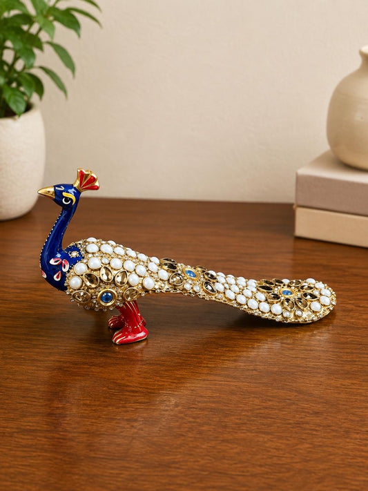Metal Painted peacock