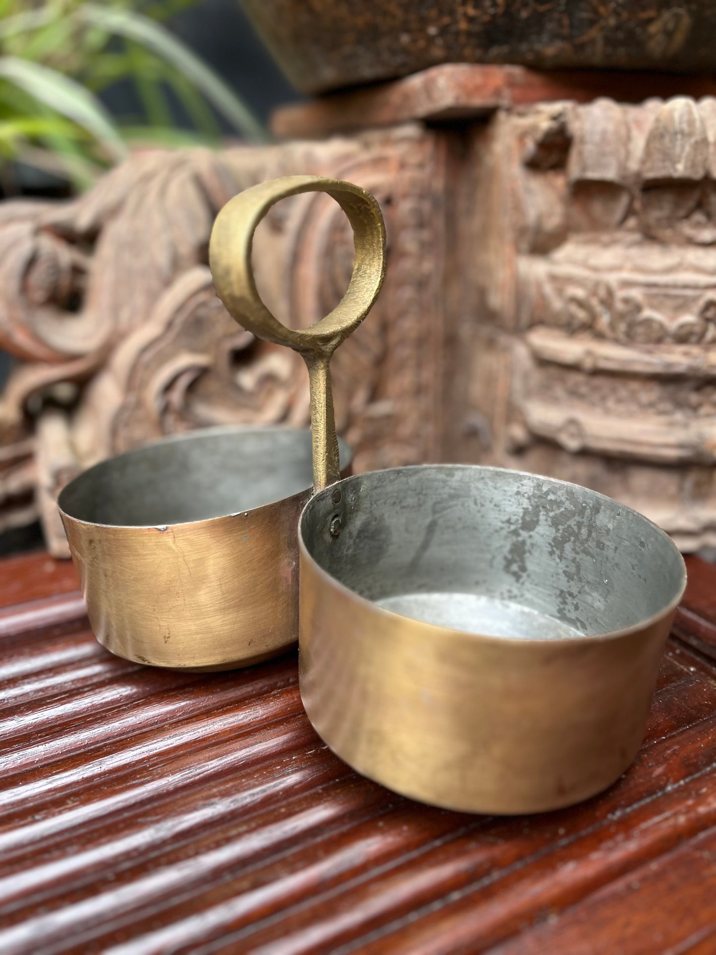 Vintage Old Brass Serving Bowl