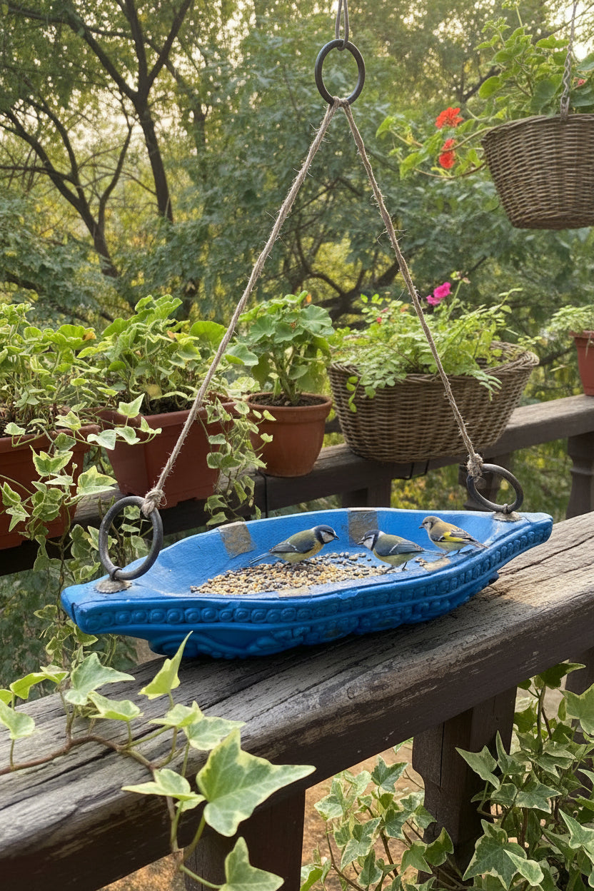 Wood Terocotta Boat Planter