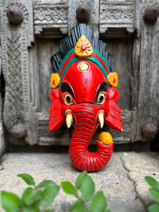 Wooden Ganesha Mask