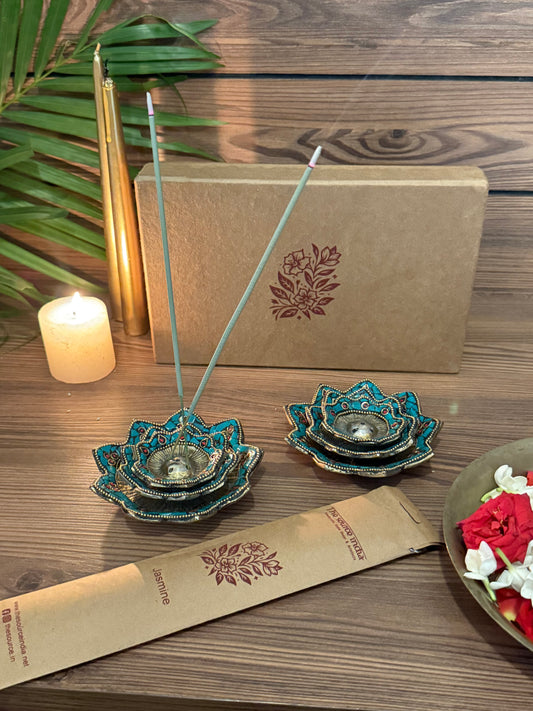 Flowers Incense Stand Set of Two