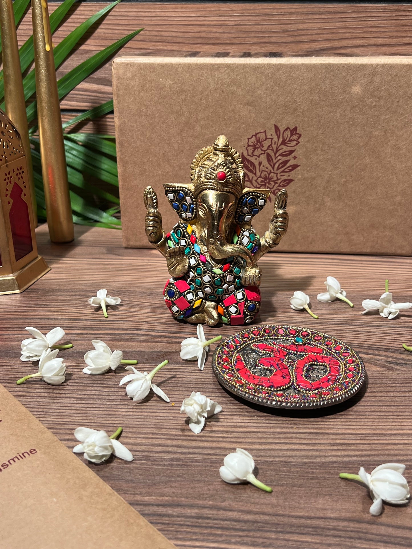 Brass Ganesh Om Incense Holder