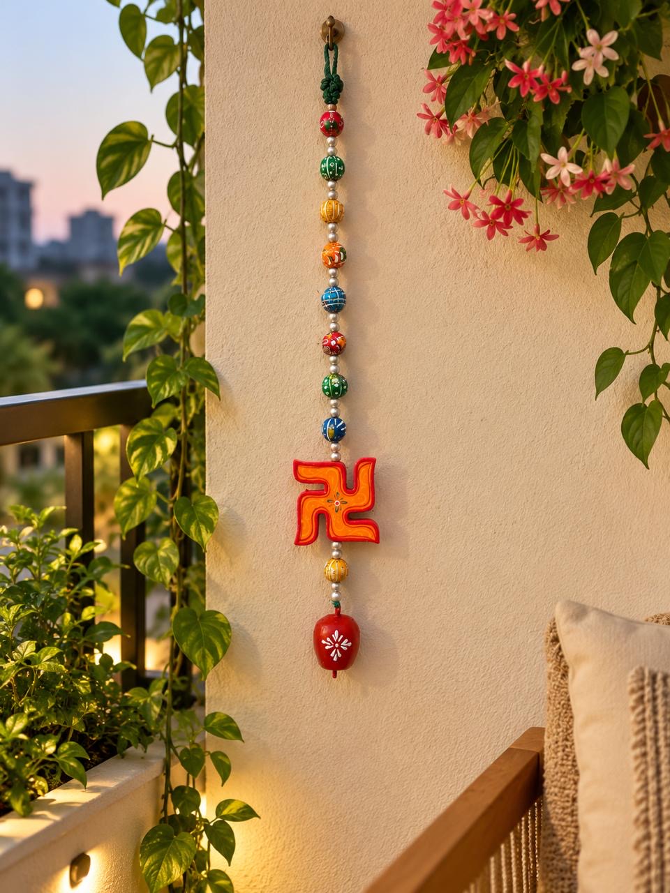 Swastik Clay Hanging ￼