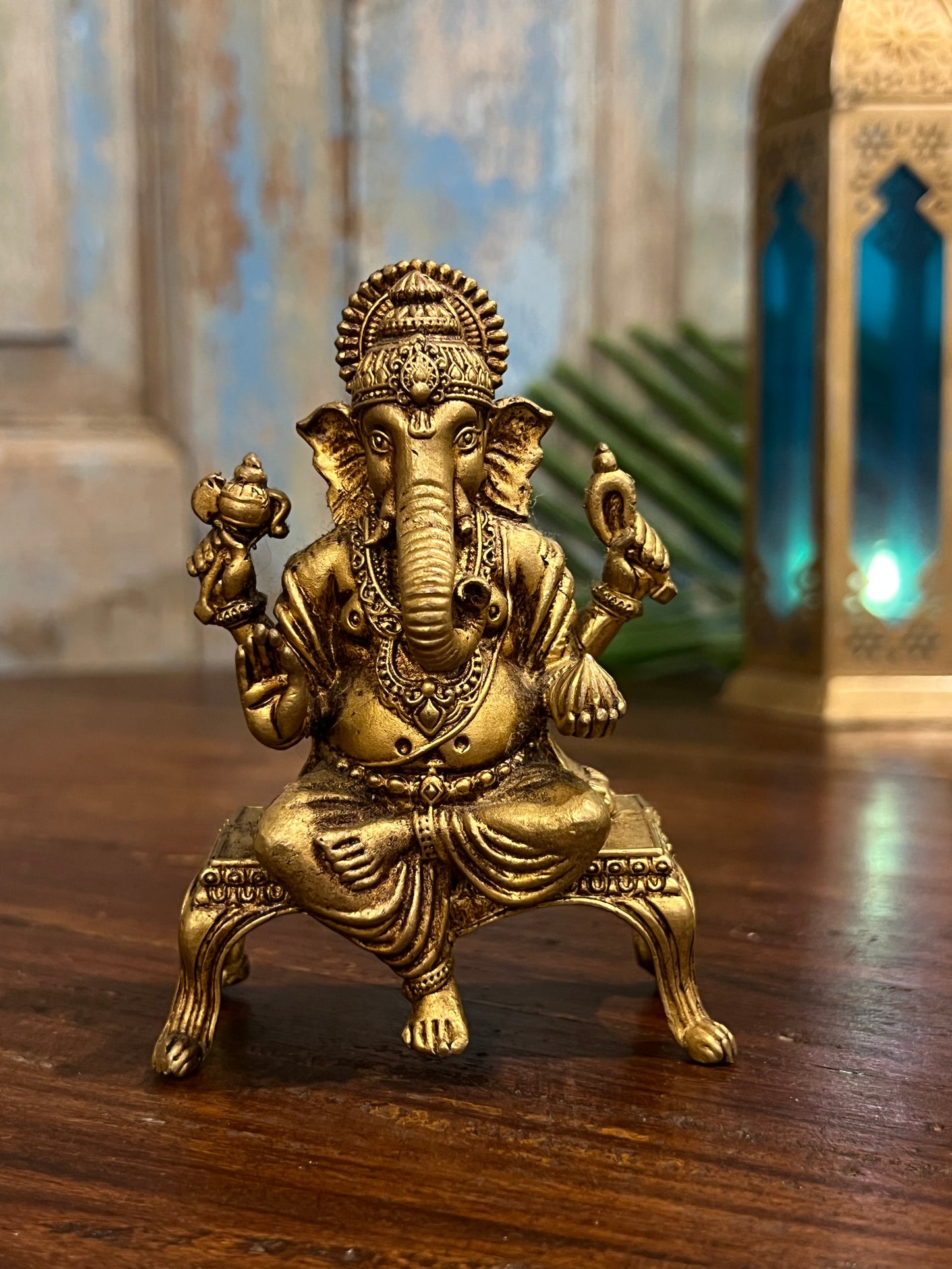 Ganesha Sitting On Chowki